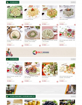 Thiết kế website nhà hàng, thực phẩm