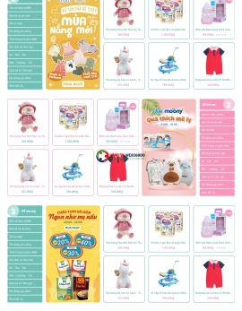 Thiết kế Website bán hàng cho mẹ và bé Baby thu hút