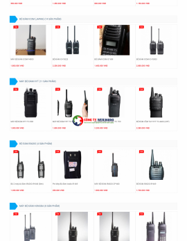 Thiết kế Website bán bộ đàm rẻ