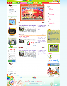Thiết kế website trường học mầm non