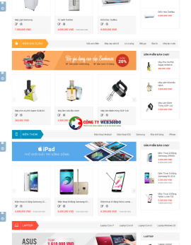 Thiết kế website Shop Điện Máy