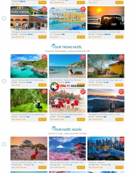 Thiết kế website bờ cát vàng Travel