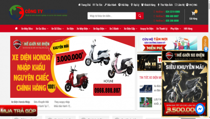Thiet ke web bán xe máy, xe điện, xe đạp Web360do vn