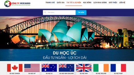 Thiết kế website tư vấn du học