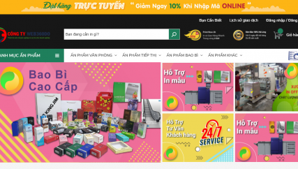 Thiết kế website in ấn bao bì, in namcard, in bao bì, in bao bì nhanh, in bao bì giá rẻ