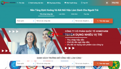 Thiết kế website tuyển dụng, việc làm, tìm việc nhanh, tuyển dụng 24h, việc làm 24h, tuyển dụng 360
