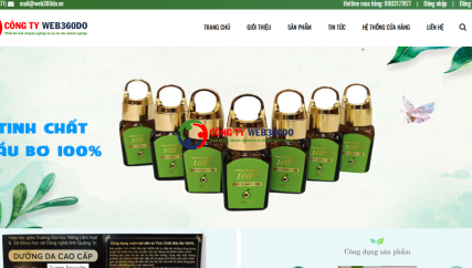THIẾT KẾ WEBSITE BÁN TINH DẦU BƠ VÀ MÁY XÔNG TINH DẦU