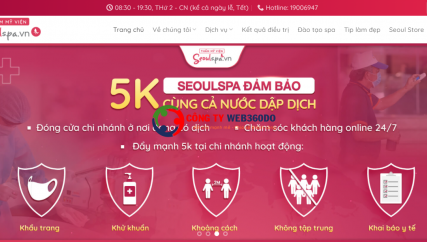 THIẾT KẾ WEBSITE SPA & BEAUTY SALON
