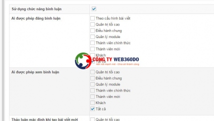 Thiết lập và quản lý bình luận trong nukeviet