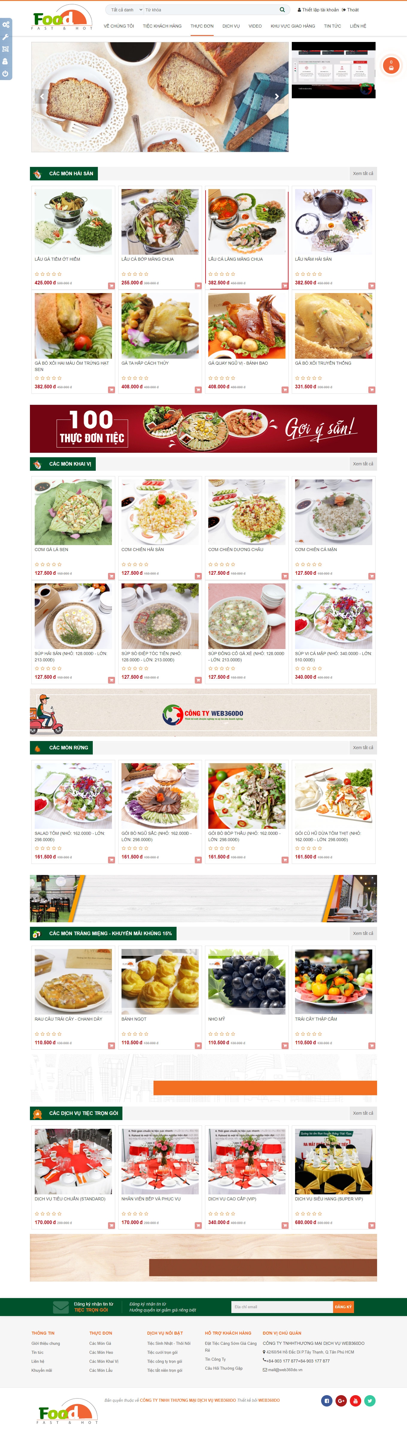 Website nhà hàng food