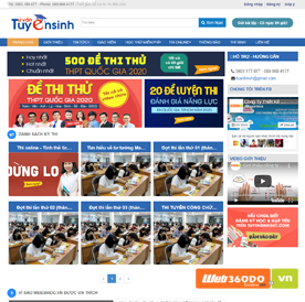 Website tin tức tuyển sinh, khảo sát...