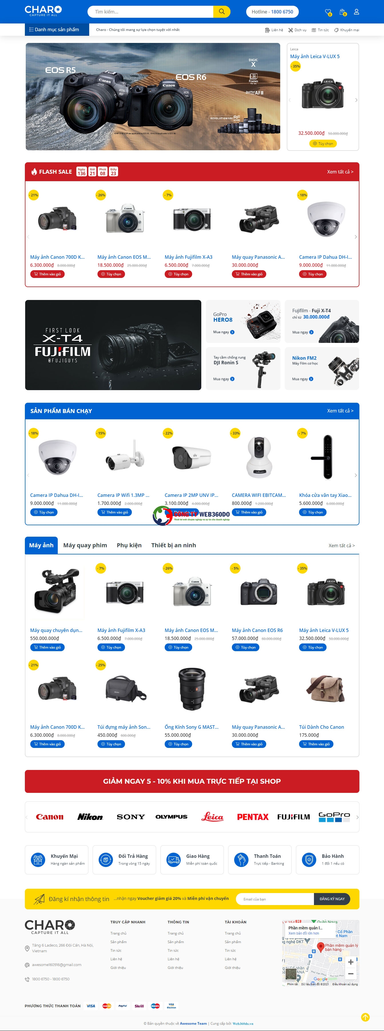 Thiết kế Website bán máy ảnh hàng công nghệ