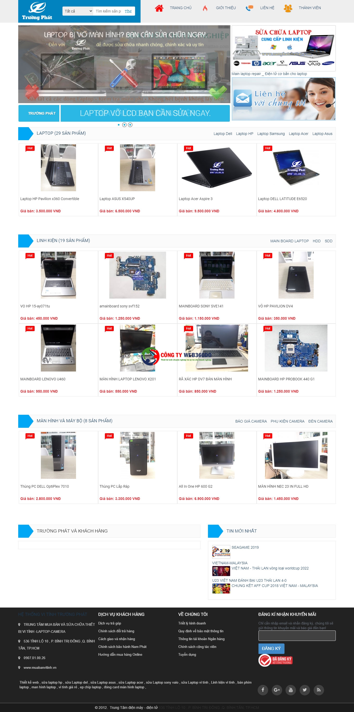 Thiết kế website mua bán vi tính