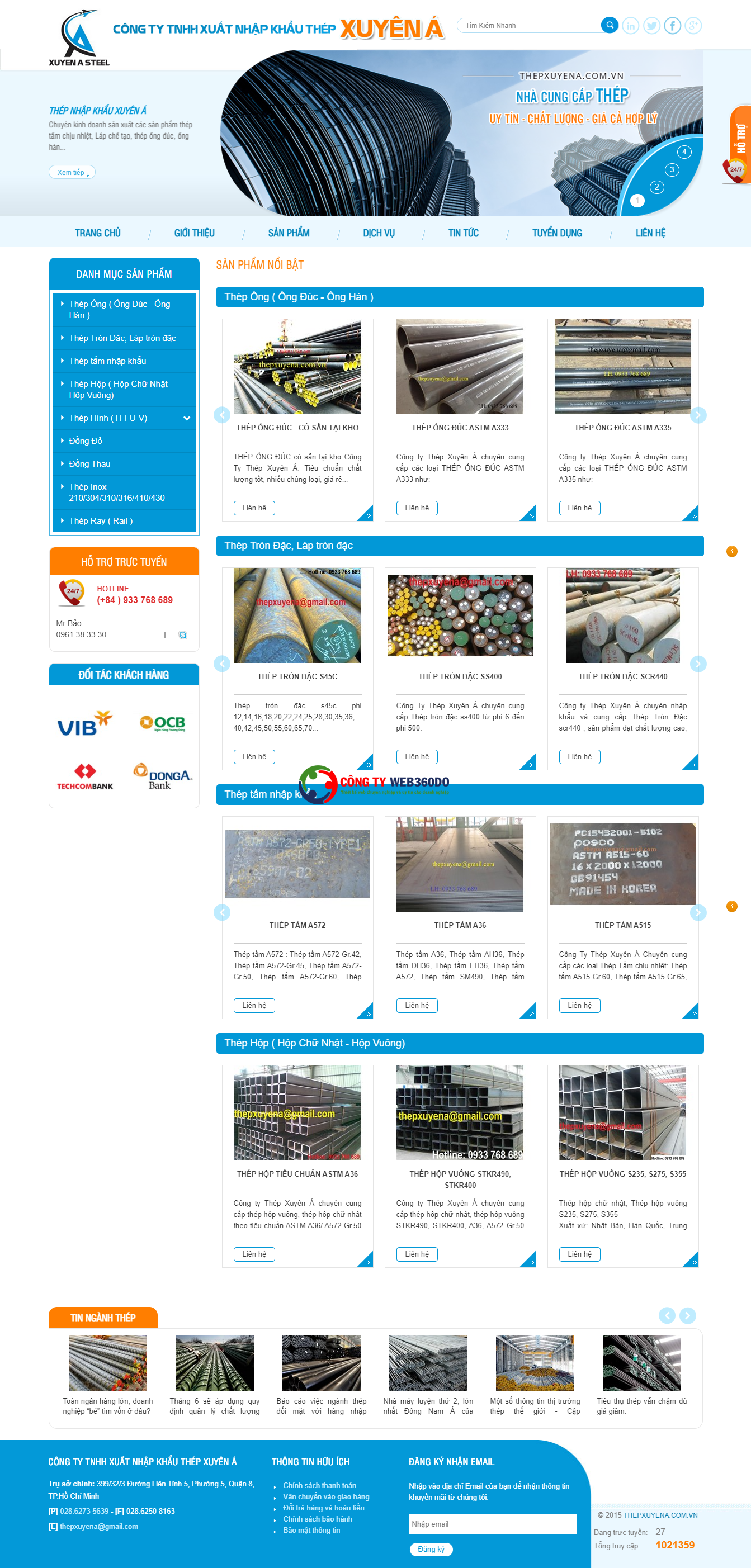 Thiết kế Website bán sắt thép