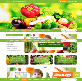 Thiết kế web thực phẩm sạch