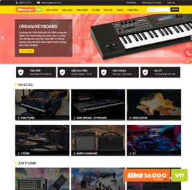 Thiết kế website nhạc cụ