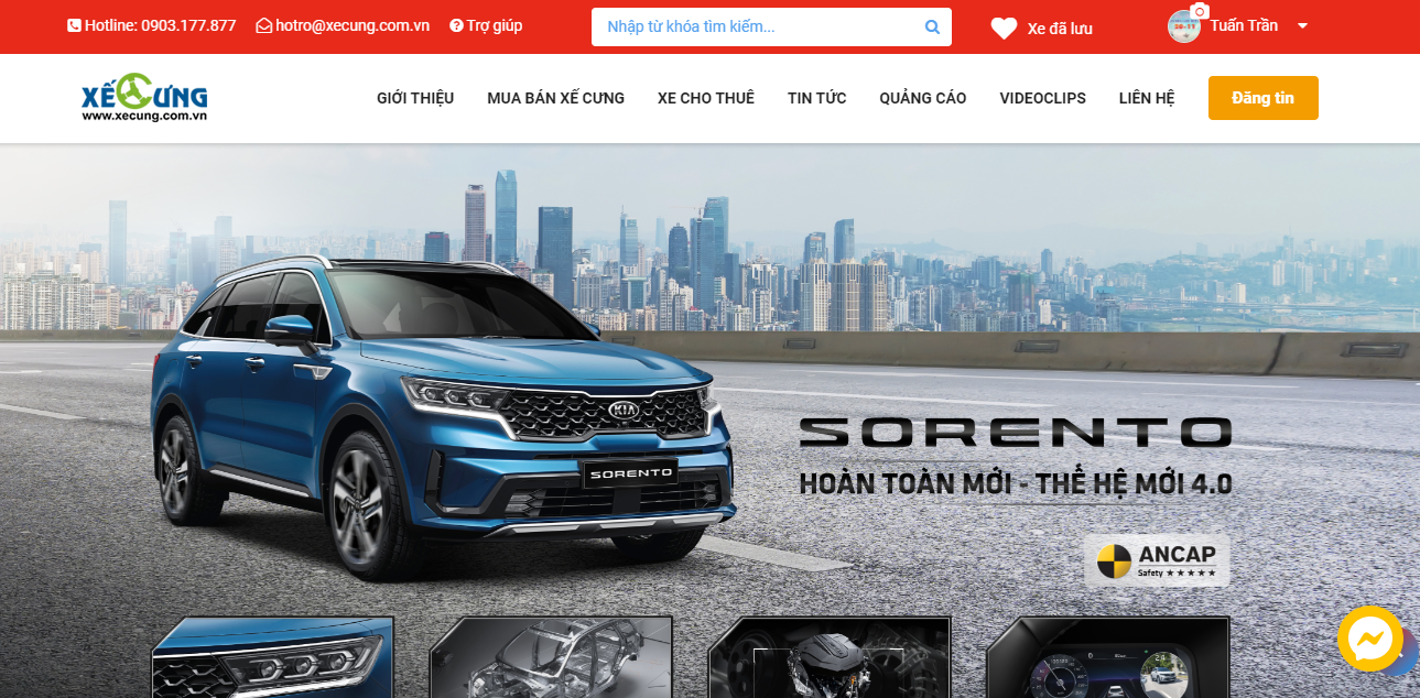 Thiết Kế Website Rao Vặt Xế Cưng