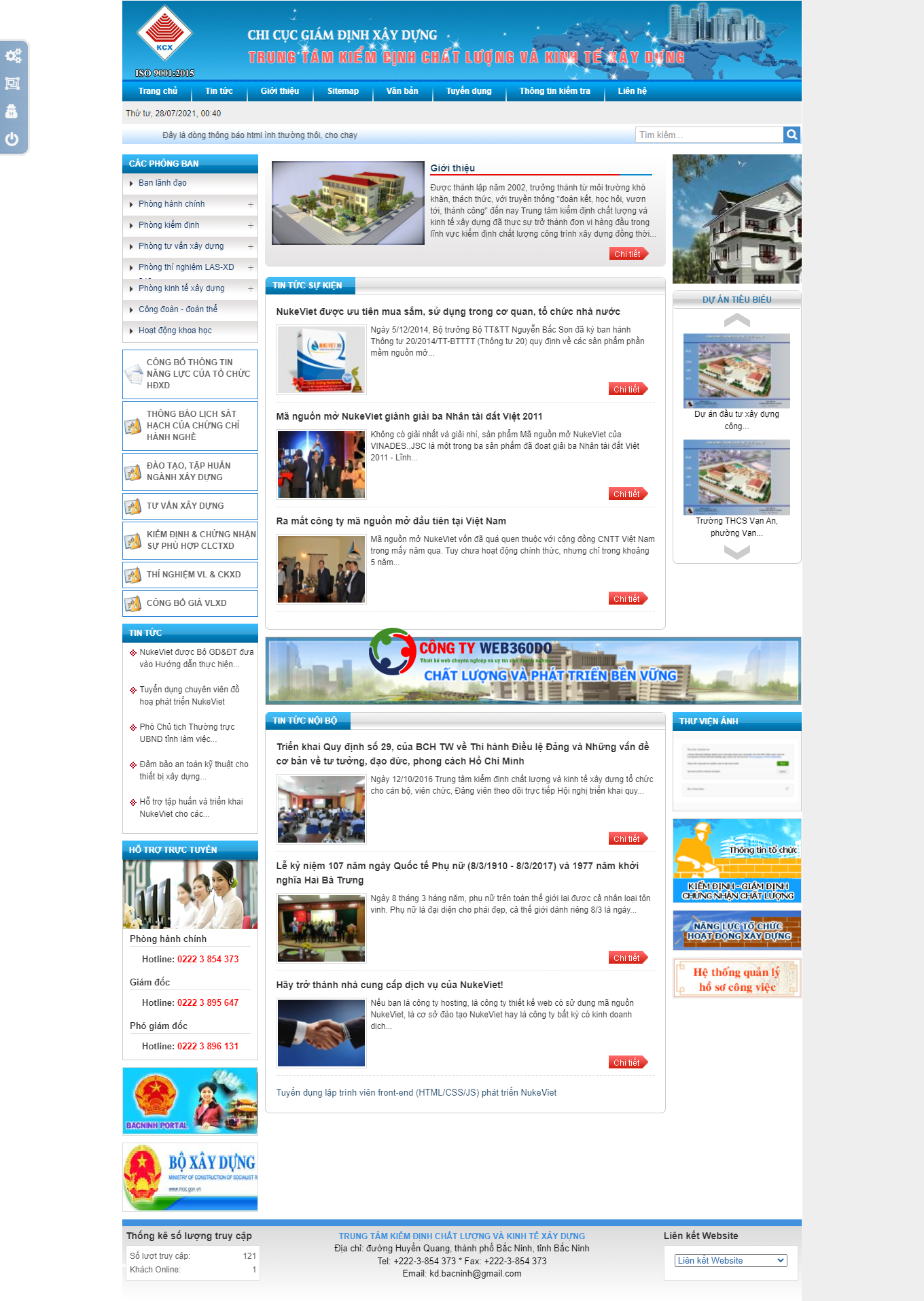 Thiết kế website cục giám định