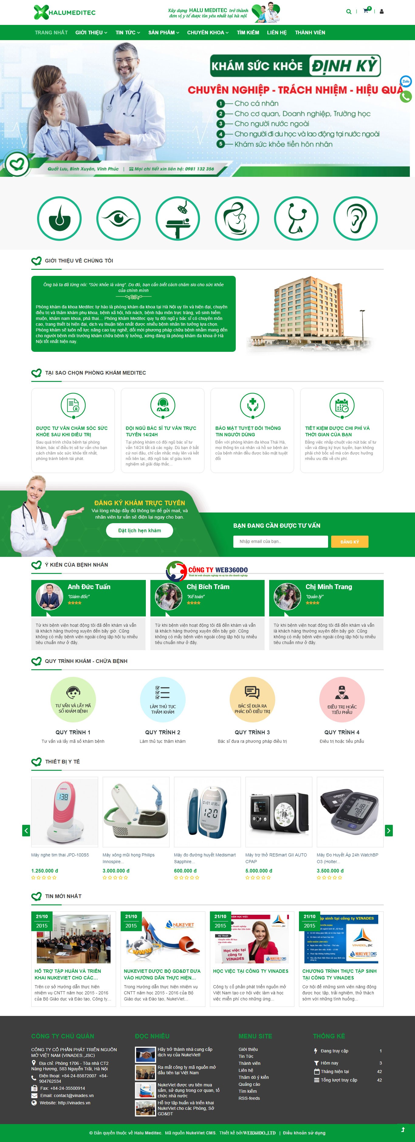 Thiết kế Website phòng khám chuyên nghiệp