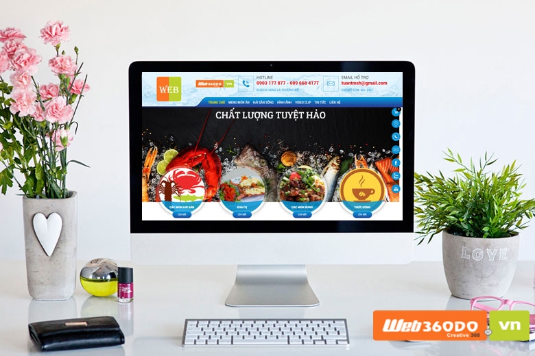 THIẾT KẾ WEBSITE BÁN HẢI SẢN TƯƠI SỐNG