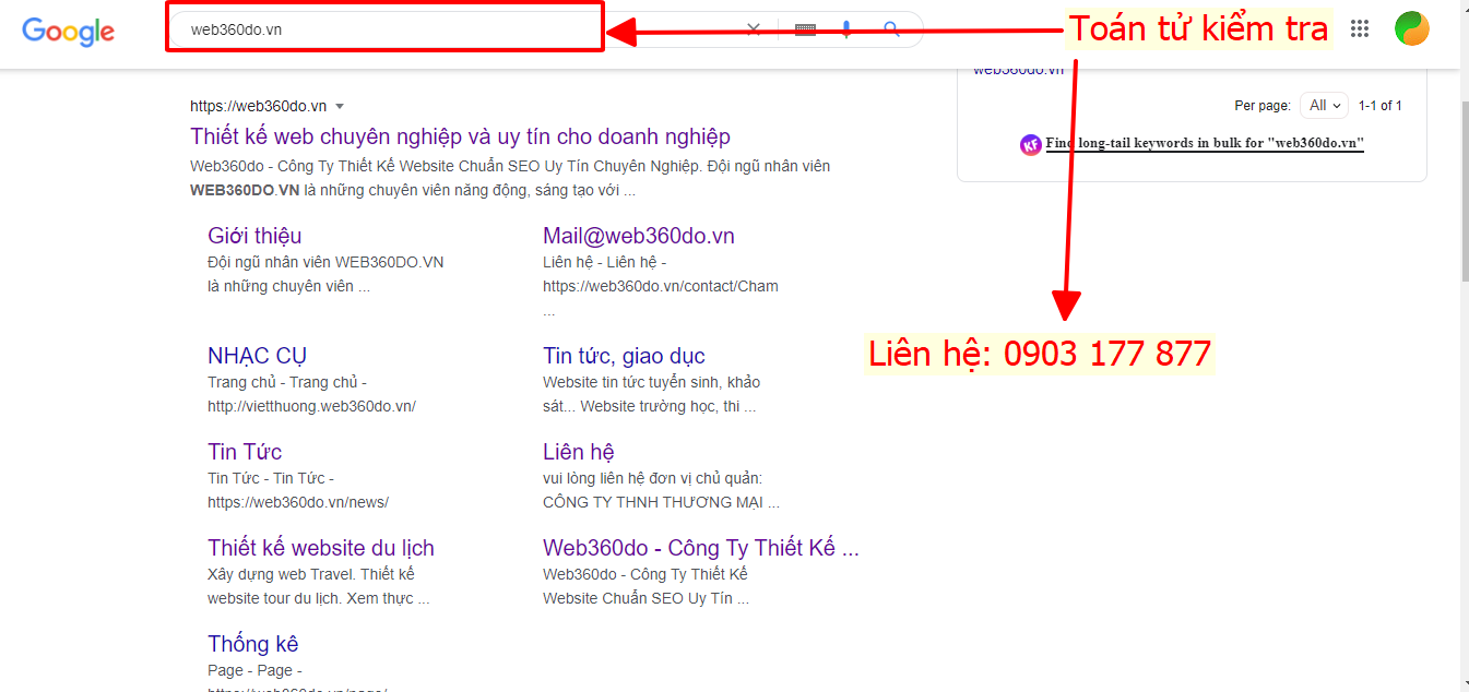 website cho phép công cụ tìm kiếm index