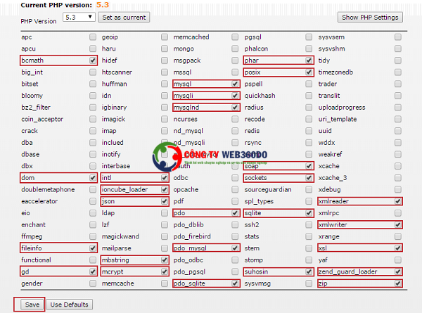 huong dan select php version trong directadmin 7