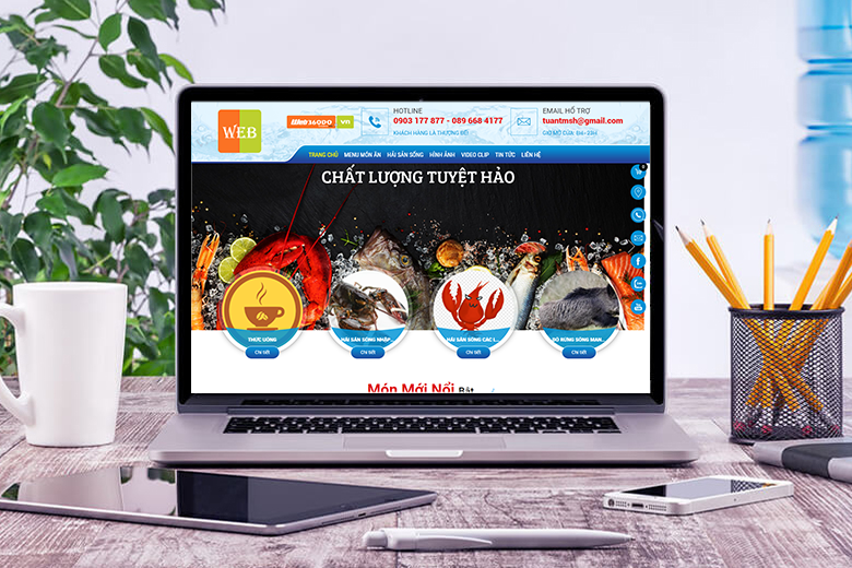 Thiết kế website thủy sản