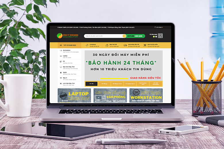 Thiết kế website bán hàng linh kiện vi tính