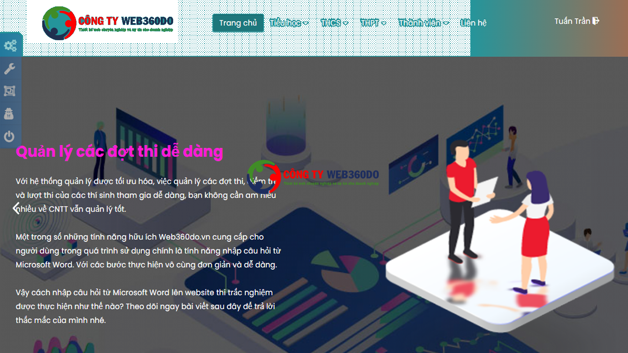 Thiết kế website thi trắc nghiệm trực tuyến