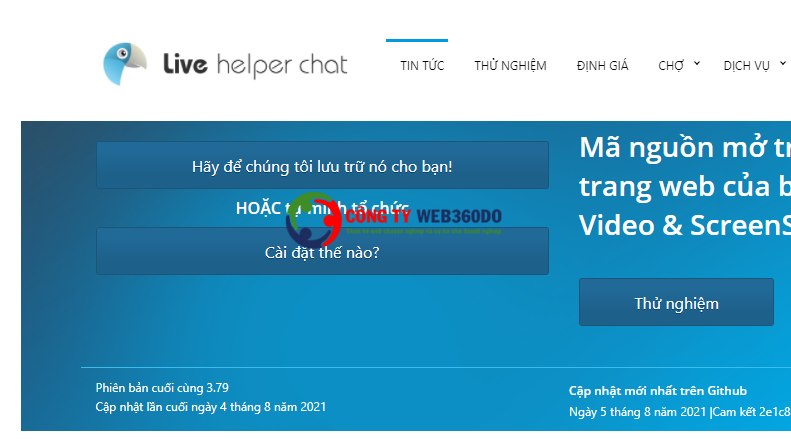 Xây dựng Live chat với mã nguồn Live helper chat