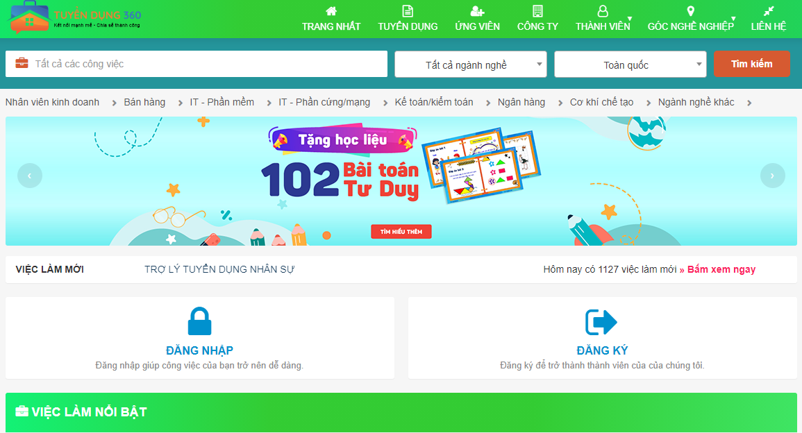 Thiết kế website tuyển dụng