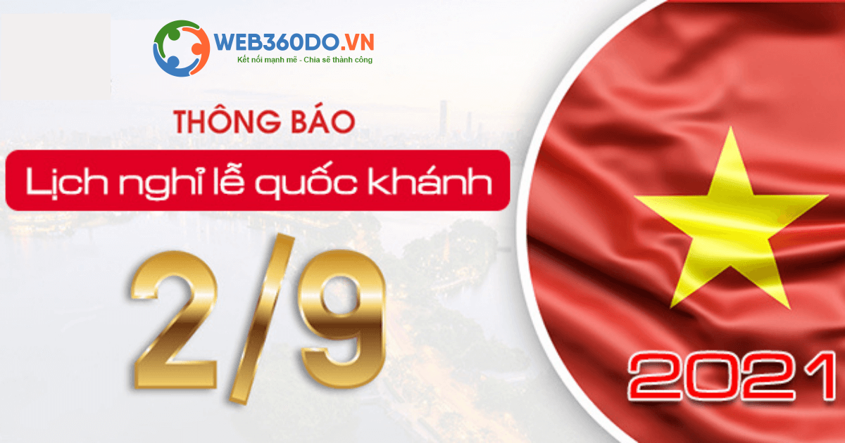 Thông báo v/v nghỉ lễ Quốc khánh 2/9 năm 2021