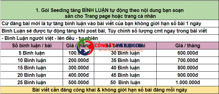 Dịch vụ bình luận tự động