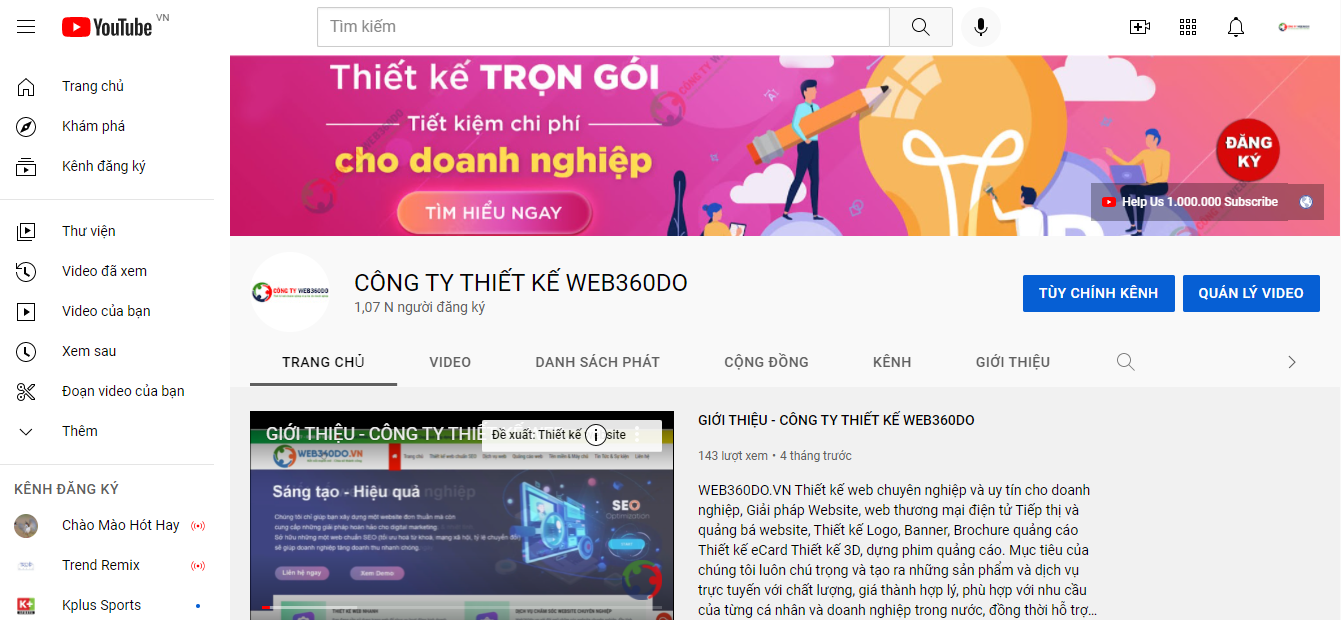 Tăng sub Youtube và 4000 giờ xem