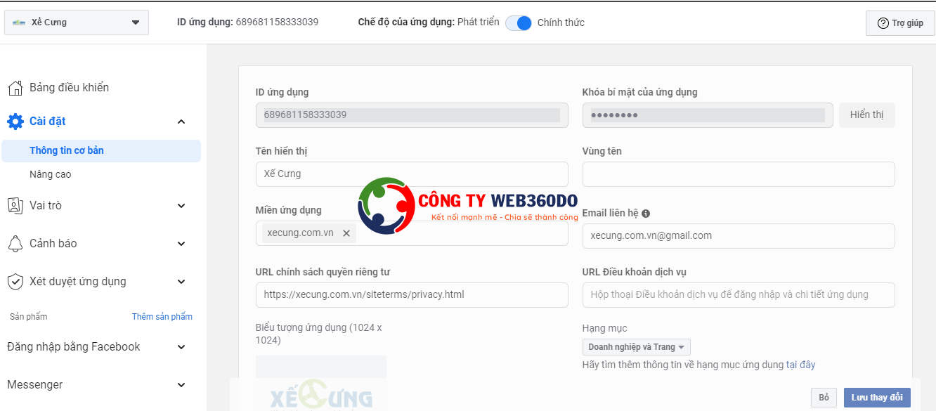 Cấu hình URI chuyển hướng cho Facebook App và Google APIs trên NukeViet