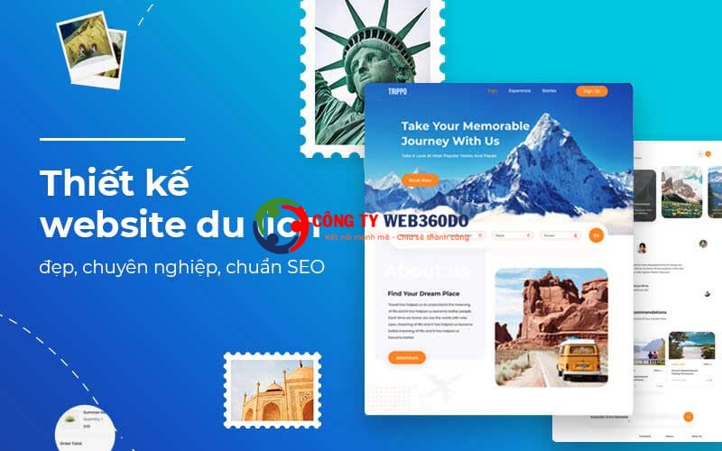 Thiết kế web du lịch đẹp, chuẩn SEO