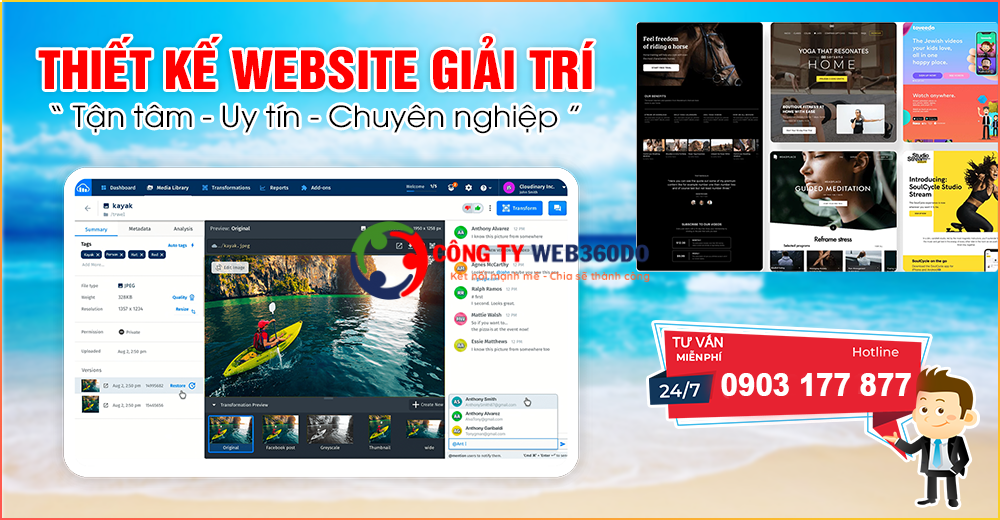 Thiết kế website giải trí độc đáo – Module tích hợp trong mẫu web giải trí