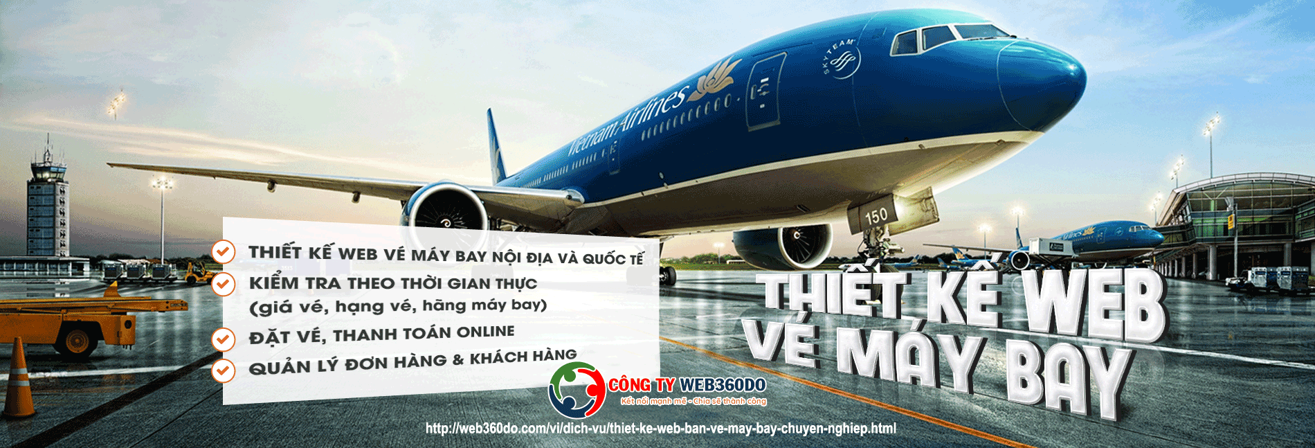 Thiết kế web bán vé máy bay chuyên nghiệp, hiệu quả tại web360do