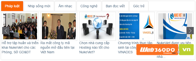 Hướng dẫn chèn tabs theo Bootstrap áp dụng cho NukeViet tab